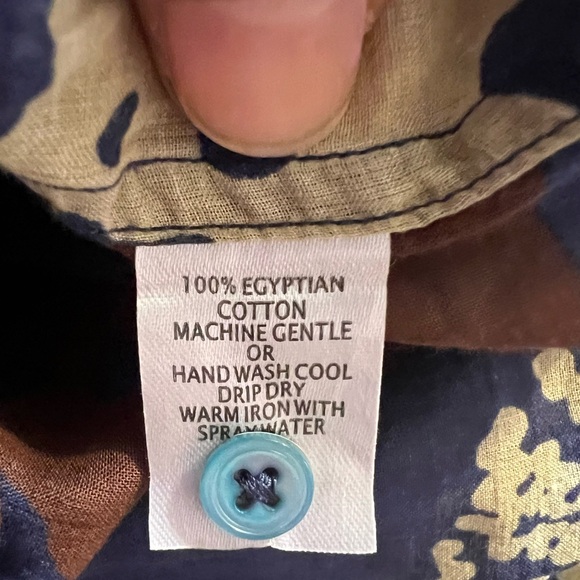 CRAIG TAYLOR BLOUSE Blouse/Shirt  Blue Twiggy Brown and White Pop Art Size M - Picture 6 of 16